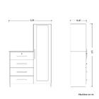 Cômoda Sapateira Grande Com Espelho E 4 Gavetas Belize Plus C