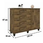 Cômoda Sapateira Grécia Amadeirado - Rv Móveis