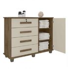 Cômoda Sapateira Grécia Freijó Com Off White - Rv Móveis