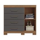 Cômoda Sapateira Havana Plus 1.4 1 Porta E 4 Gavetas Com Pés