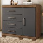 Cômoda Sapateira Havana Plus 1.4 1 Porta E 4 Gavetas Com Pés