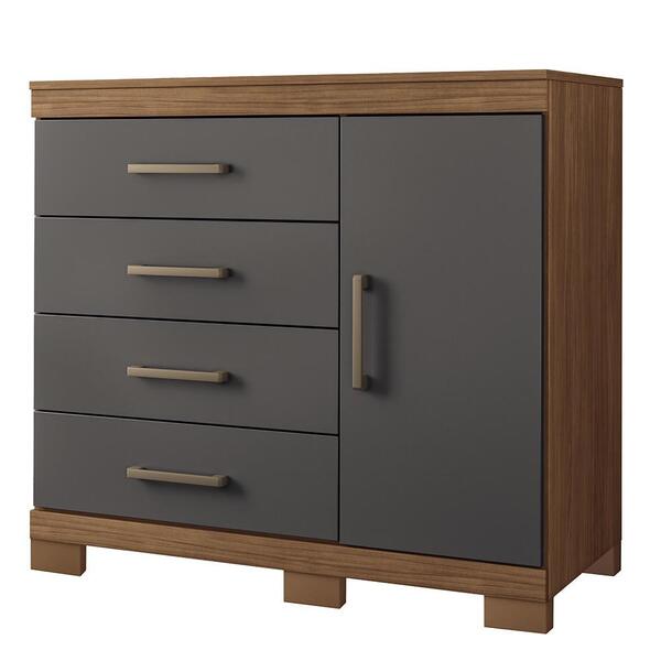 Cômoda Sapateira Havana Plus 1.4 1 Porta E 4 Gavetas Com Pés