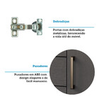 Cômoda Sapateira Havana Plus 1.4 1 Porta E 4 Gavetas Com Pés