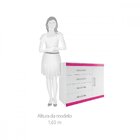 Comoda Sapateira Havana Plus 1 Porta 4 Gavetas Flex Color San