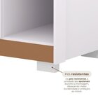 Cômoda Sapateira Ilha Bela 1 Porta 4 Gavetas Branco/camarim