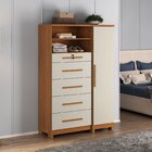 Cômoda Sapateira Imperial Mdp 1 Porta 5 Gavetas Cinamomo / Ar