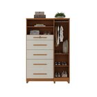 Cômoda Sapateira Imperial Mdp 1 Porta 5 Gavetas Cinamomo / Ar