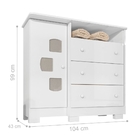 Cômoda Sapateira Infantil Betina Branco/cartagena