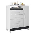 Cômoda Sapateira Infantil Com 4 Gavetas 1 Porta Quadriflex Tu