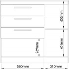 Cômoda Sapateira Lille 1 Porta 3 Gavetas Angelin Castro Móveis