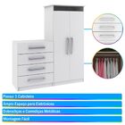 Cômoda Sapateira Malu 2 Portas 4 Gavetas Branco - Pnr Móveis