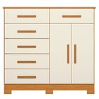 Cômoda Sapateira Mandarim 6 Gavetas 2 Portas Mdp Cinamomo/off