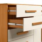 Cômoda Sapateira Marlene 2 Portas 6 Gavetas Carvalho Off Whit