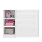 Cômoda Sapateira Minne Branco Com Janela