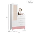 Cômoda Sapateira Mobi 1 Porta E 3 Gavetas Com Espelho - Móvei