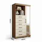 Cômoda Sapateira Multiuso 6 Gavetas 1 Porta Com Espelho E Pés