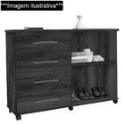 Cômoda Sapateira Para Quarto 136cm 2 Portas 4 Gavetas Bali Fr