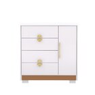 Cômoda Sapateira Para Quarto 4 Gavetas 1 Porta Ilha Bela Bran