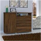 Cômoda Sapateira Para Quarto 97cm 1 Porta 3 Gavetas Sky Freij