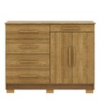 Cômoda Sapateira Quarto 5 Gavetas 2 Portas Mdp Sirios Nature/