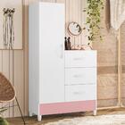 Cômoda Sapateira Quarto Mobi Com 3 Gavetas E 1 Porta Carvalho