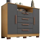 Cômoda Sapateira Rack Para Quarto 2 Portas 4 Gavetas Madri Ca