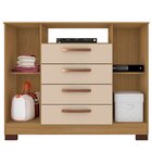 Cômoda Sapateira Rack Para Quarto 2 Portas 4 Gavetas Madri Ca