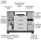 Cômoda Sapateira Rack Para Quarto 2 Portas 4 Gavetas Madri Ca