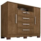 Cômoda Sapateira Rack Para Quarto 2 Portas 4 Gavetas Madri Ma