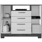 Cômoda Sapateira Rack Para Quarto 2 Portas 4 Gavetas Madri Ma