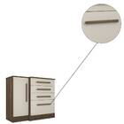 Cômoda Sapateira Renata 1 Porta 4 Gavetas Ébano Off White Tan