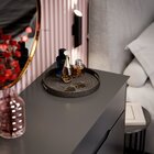 Cômoda Sapateira Retrô 4 Gavetas Pés Em Madeira Preto