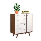 Cômoda Sapateira Retrô Plus 1 Pt 4 Gv Caravalho Rústico Branc