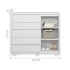 Cômoda Sapateira Ripada  Mallet Branco