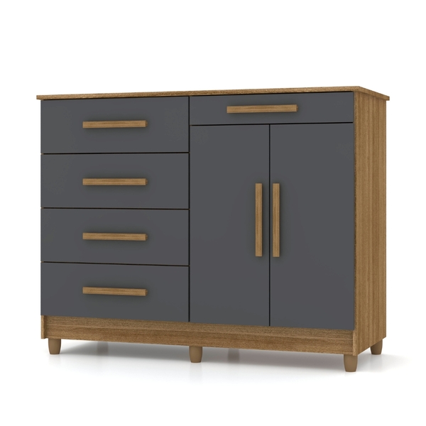 Cômoda Sapateira Sirius 2 Portas 5 Gavetas Vr Nature Alasca