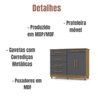 Cômoda Sapateira Sirius 2 Portas 5 Gavetas Vr Nature Alasca