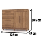 Cômoda Sapateira Sirius 2 Portas 5 Gavetas Vr Nature Brisa