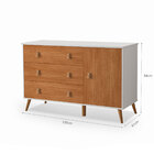 Cômoda Sapateira Taty 3 Gavetas 1 Porta Retrô Charme Nature