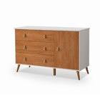 Cômoda Sapateira Taty 3 Gavetas 1 Porta Retrô Charme Nature