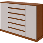 Comoda Sapateira Vedra 7 Gavetas 2 Portas - Lopas Frassino-of