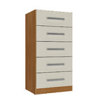 Cômoda Savana 5 Gavetas Cinamomo/ Off White - Rodial