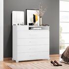 Cômoda Scarlet Branco Titanium Azul Rosa Com Espelho