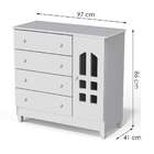 Cômoda Selena 4 Gv Branco