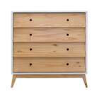 Cômoda Sing Retrô 4 Gv Branco E Natural