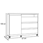 Cômoda Sky 1 Pt 3 Gv Freijó