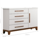 Comoda Sofia 4 Gavetas Branco Hannover