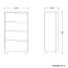 Cômoda Sole 4 Gavetas - Móveis Albatroz