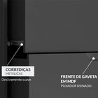 Cômoda Solteiro Retrô 4 Gavetas Alpi Preto