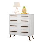 Cômoda Sonho Retrô 4 Gavetas Branco Bnn Decor