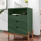 Cômoda Stilus 3 Gavetas Verde Oliva